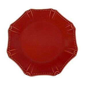 Skyros Designs Isabella Dinner Plate 10.5” Venetian Red Handmade in Portugal